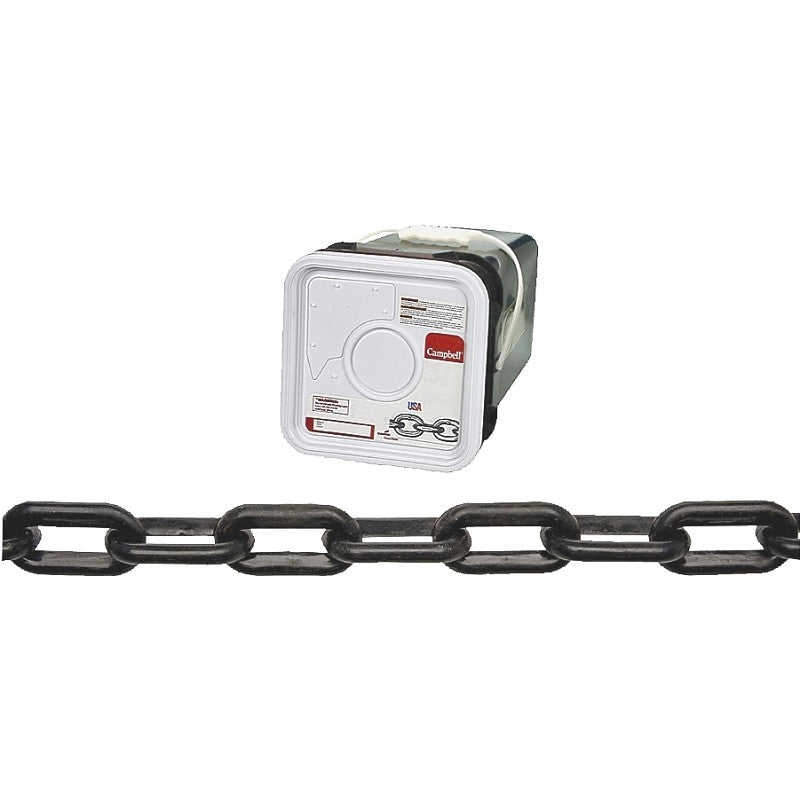 Campbell 099-0856 Decorator Chain, Black, 0.4 in W Inside Link, #8, 138 ft L, Plastic