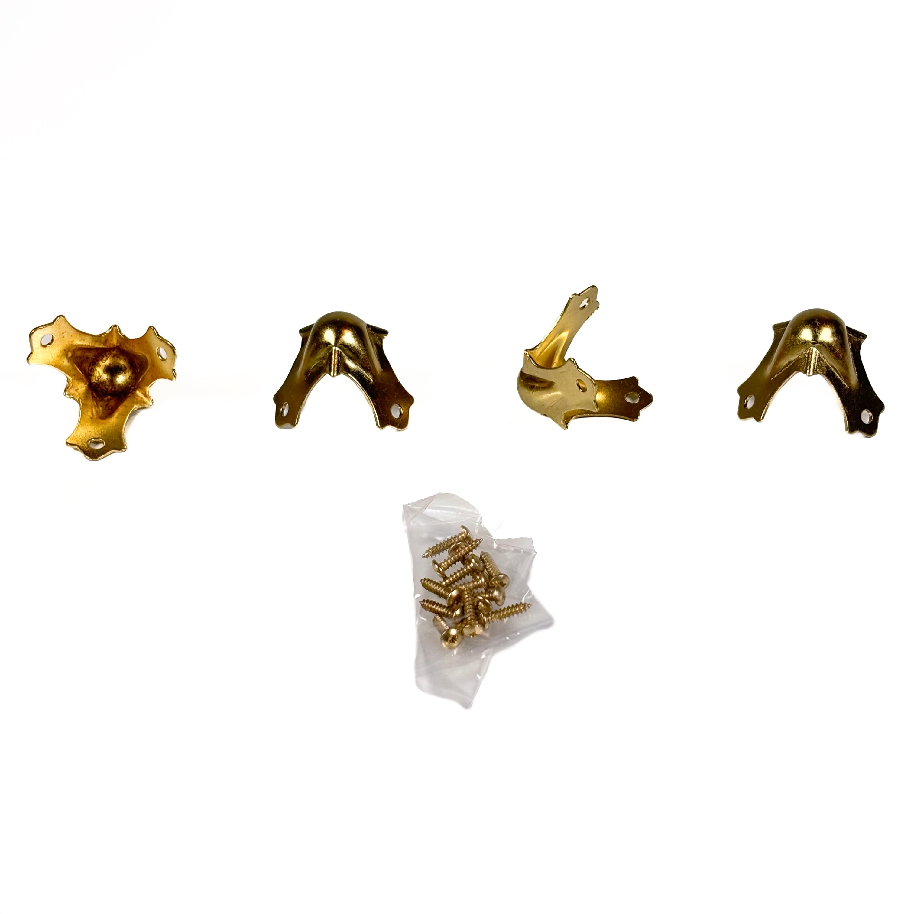Decorative Outside Corners 1-1/4 Inch Bright Brass On Steel 4 Pack (POS)