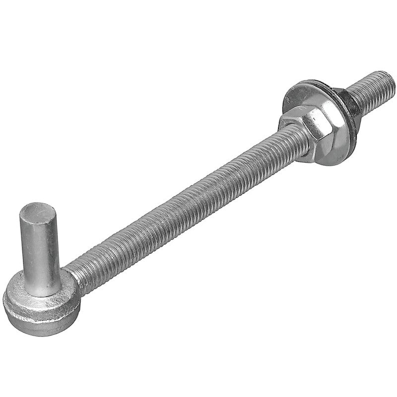 National Hardware N130-674 Series Full Threaded Bolt Hook, 0.68 in Dia, 12 in L, Steel, Zinc-Plated