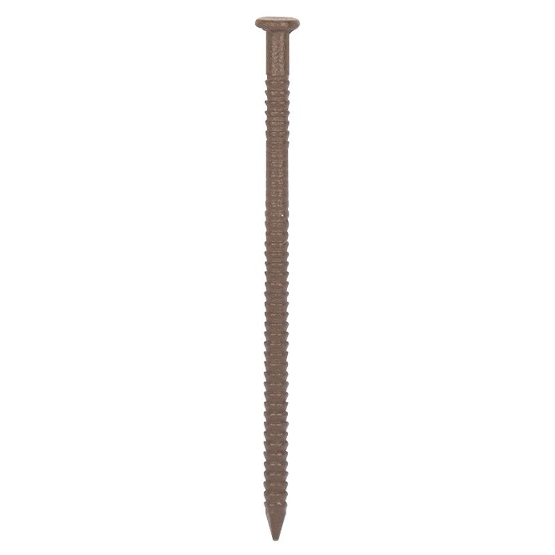ProSource NTP-091-PS Panel Nail, 15D, 1-5/8 in L, Steel, Painted, Flat Head, Ring Shank, Dark Oak, 171 lb (Pack of 5)