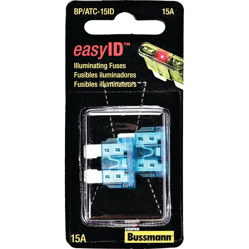 Bussmann BP/ATC-15ID Automotive Fuse, Blade Fuse, 32 VDC, Blue