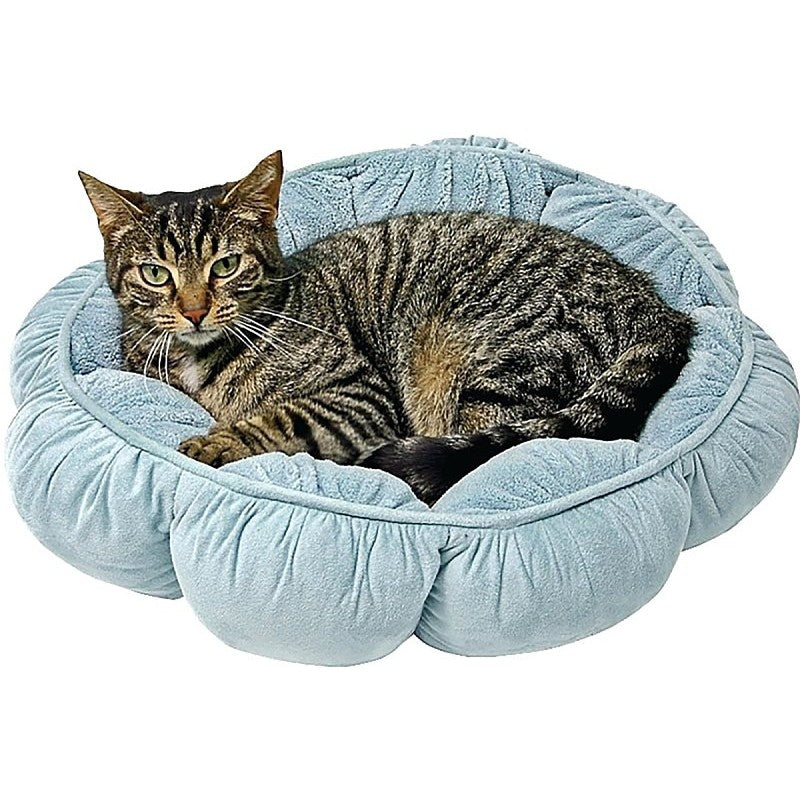Aspenpet 27459 Pillow Pet Bed, 18 in Dia, 18 in L, 18 in W, Puffy Round Pattern, Poly Fiber Fill, Assorted