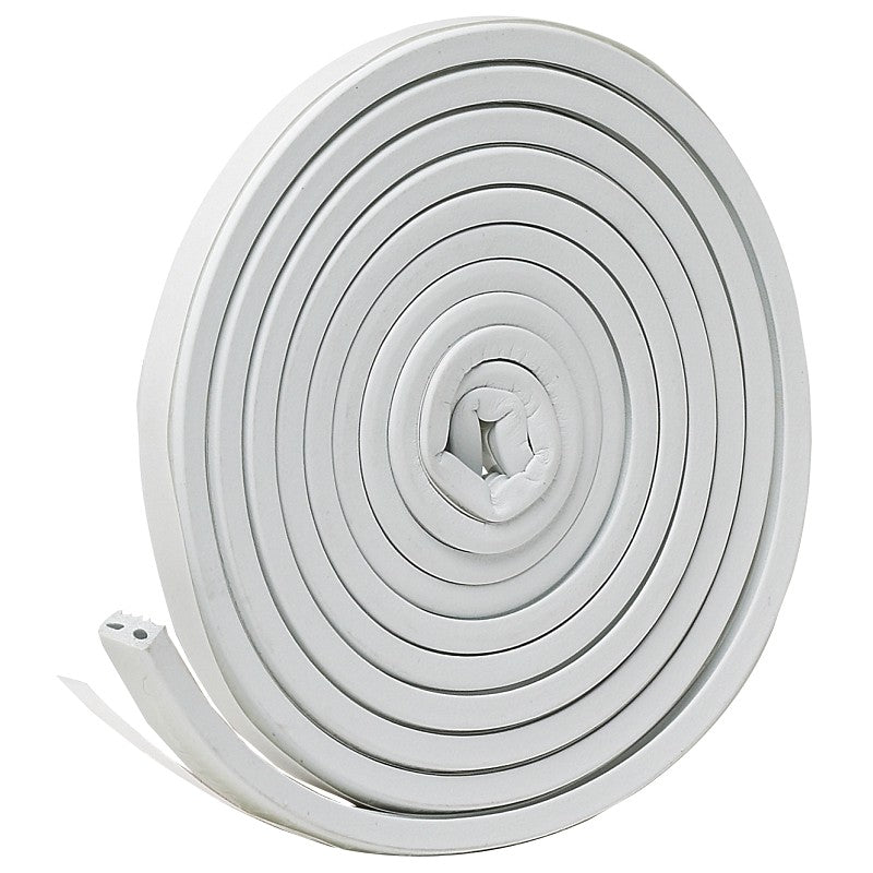 Frost King V27WA Weatherseal, 9/16 in W, 10 ft L, EPDM Rubber, White