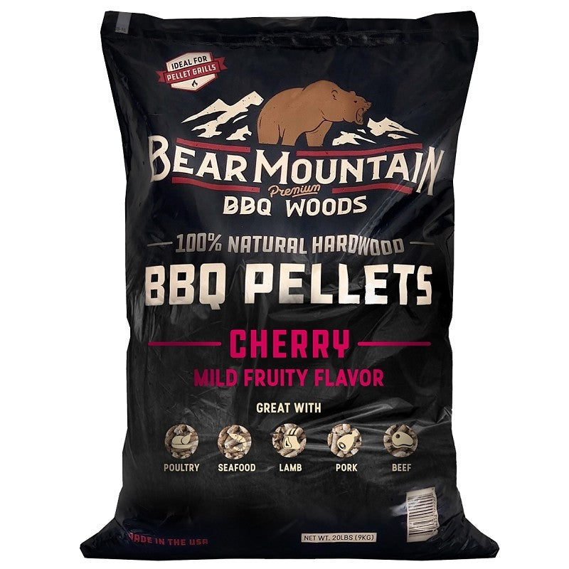Bear Mountain FK13 Series BBQ Pellet, Cherry, 20 in L, Hardwood, 20 lb Bag