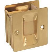 Passage Notched Pocket Door Pull Polished Solid Brass