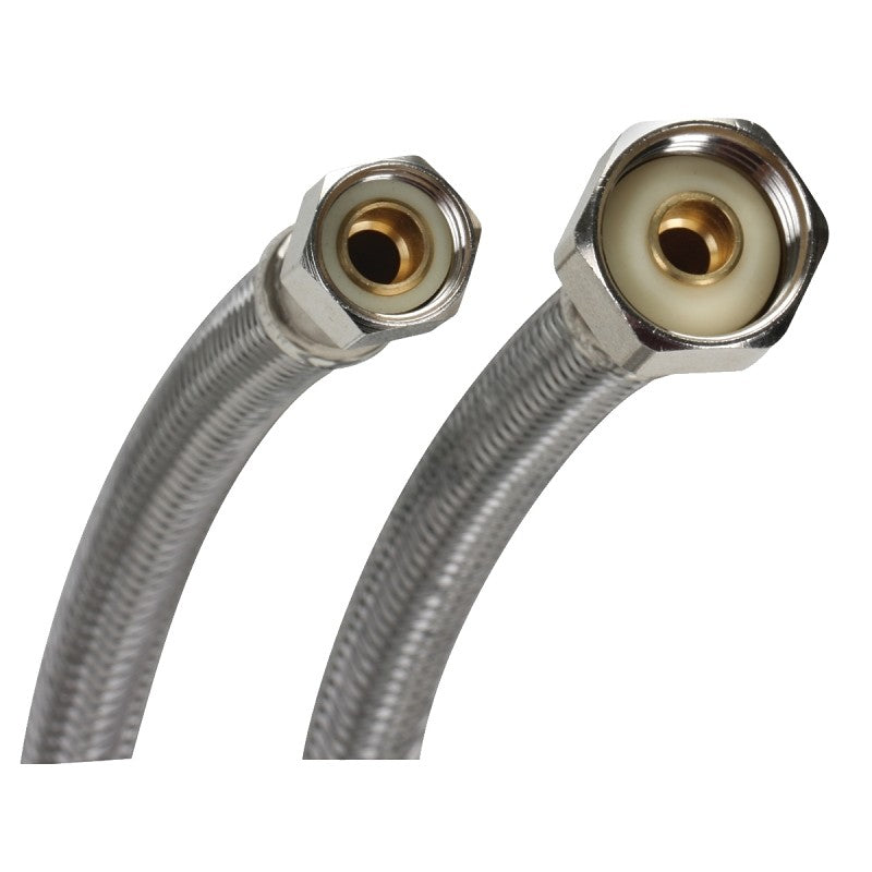 Fluidmaster B1F20 Water Supply Connector, 3/8 x 1/2 in, Compression x FIP, Polymer/Stainless Steel, 2000 psi Pressure