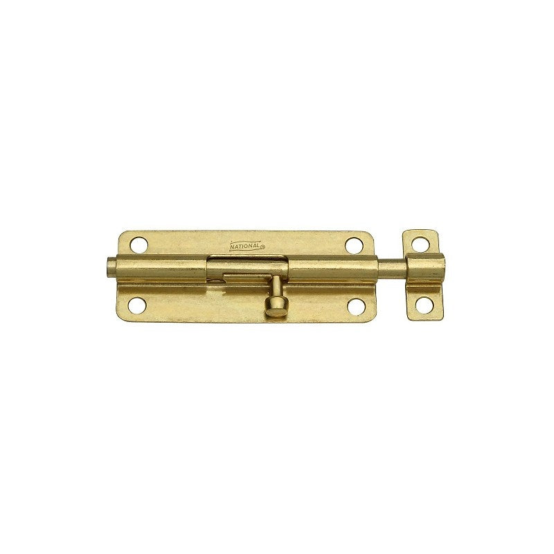 National Hardware N151-761 Barrel Bolt, 0.32 in Dia Bolt Head, 5 in L Bolt, Steel, Brass