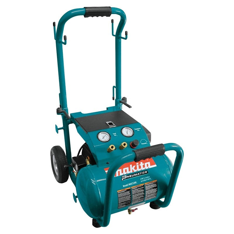 Makita Big Bore MAC5200 Electric Air Compressor, Tool Only, 5.2 gal Tank, 3 hp, 140 psi Pressure, 6.9 cfm Air