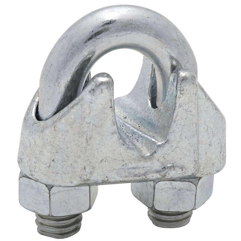 National Hardware 3230BC Series N248-310 Wire Cable Clamp, 3/8 in Dia Cable, 5 in L, Malleable Iron, Zinc