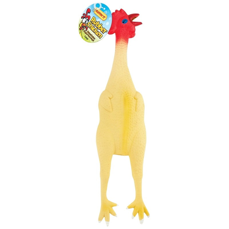 Ruffin'It 80527-2 Dog Toy, L, Chicken, Rubber