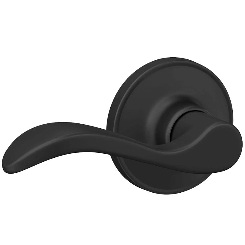 Schlage J Series J10 SEV 622 Passage Lever, Mechanical Lock, Matte Black, Metal, Residential, 3 Grade, 1/BX