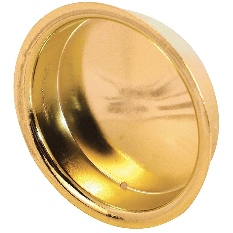 Prime-Line N 6698 Door Pull, 2 in Dia, 5/16 in D, Steel, Brass