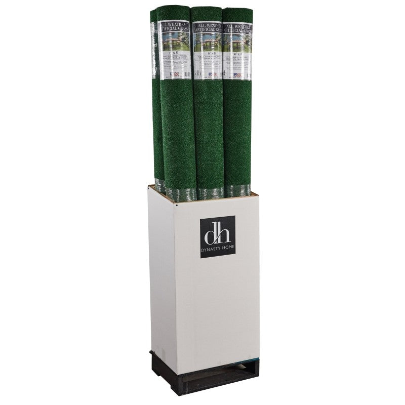 Dynasty Carpet 1140 Artificial Grass Carpet, 6 ft L, 4 ft W, Polypropylene Rug, Green