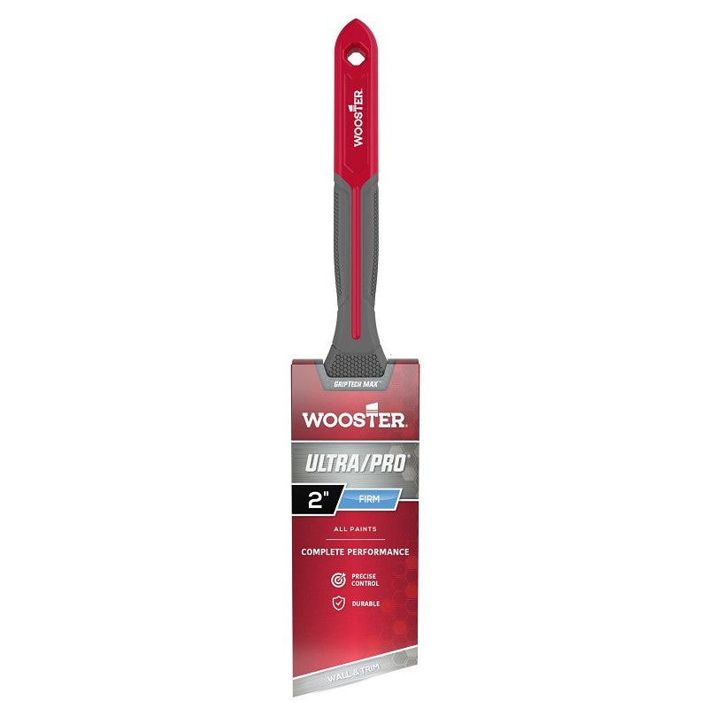 Wooster Ultra/Pro GRIPTECH MAX Series G4174-2 Paint Brush, 2 in W, Firm Angle Brush, 2-5/8 in L Bristle, Sash Handle