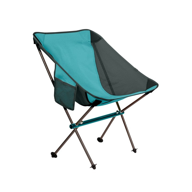 Klymit Ridgeline 12RSBL01B Camp Chair, 12 in W, 5-1/2 in D, 18 in H, Aluminum Frame, 900D Polyester/Mesh Seat