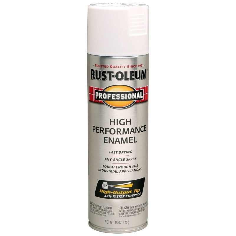 Rust-Oleum 7592838 Enamel Spray Paint, Gloss, White, 15 oz, Can