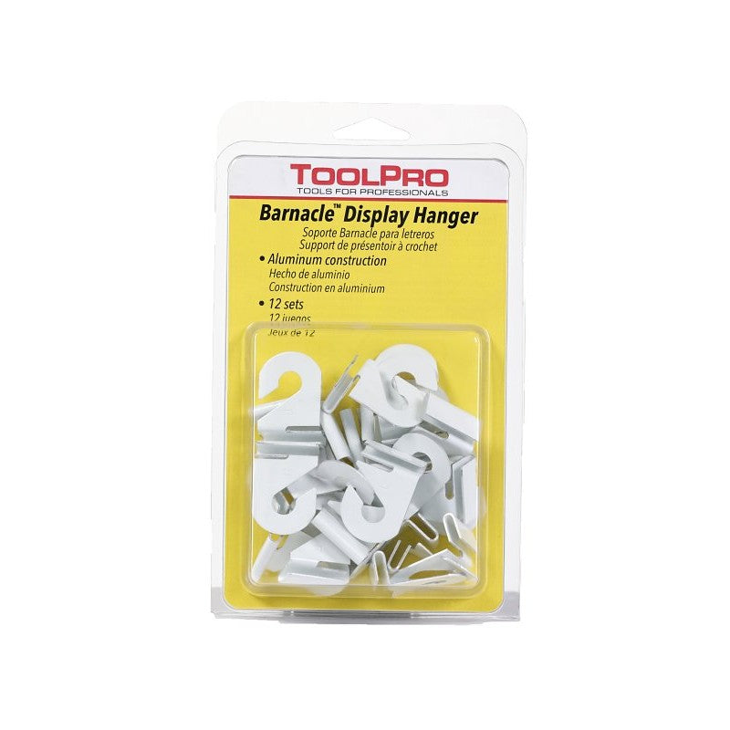 Toolpro Barnacle TP05114 Display Hanger, Aluminum, White, For: 1 in Ceiling Grid