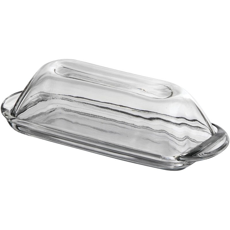 Anchor Hocking Presence Series 64190L10R Butter Dish/Cover, Glass, Clear, Rectangular, 5 in L, 3-1/4 in W (Pack of 4)