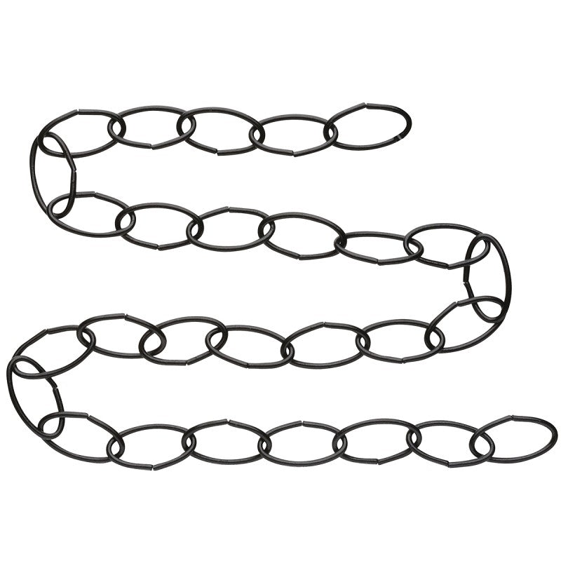National Hardware V2662 Series N274-993 Extension Chain, 36 in L, Steel, Black