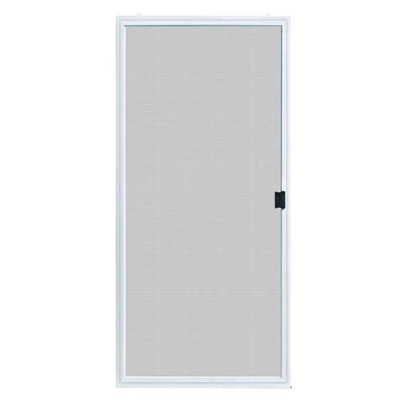 Screen Tight PSD36W Series Patio Screen Door, 36 in W Opening, 77-3/8 to 80 in H Opening, Aluminum Frame, White