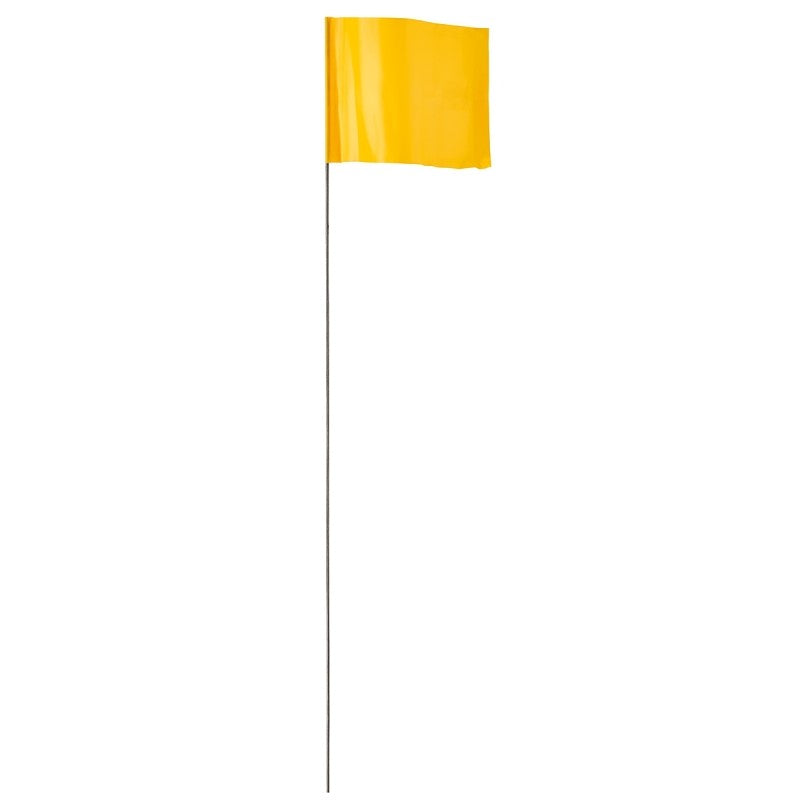 Empire 78004 Stake Flag, Yellow, 2-1/2 in W Flag, 3-1/2 in H Flag