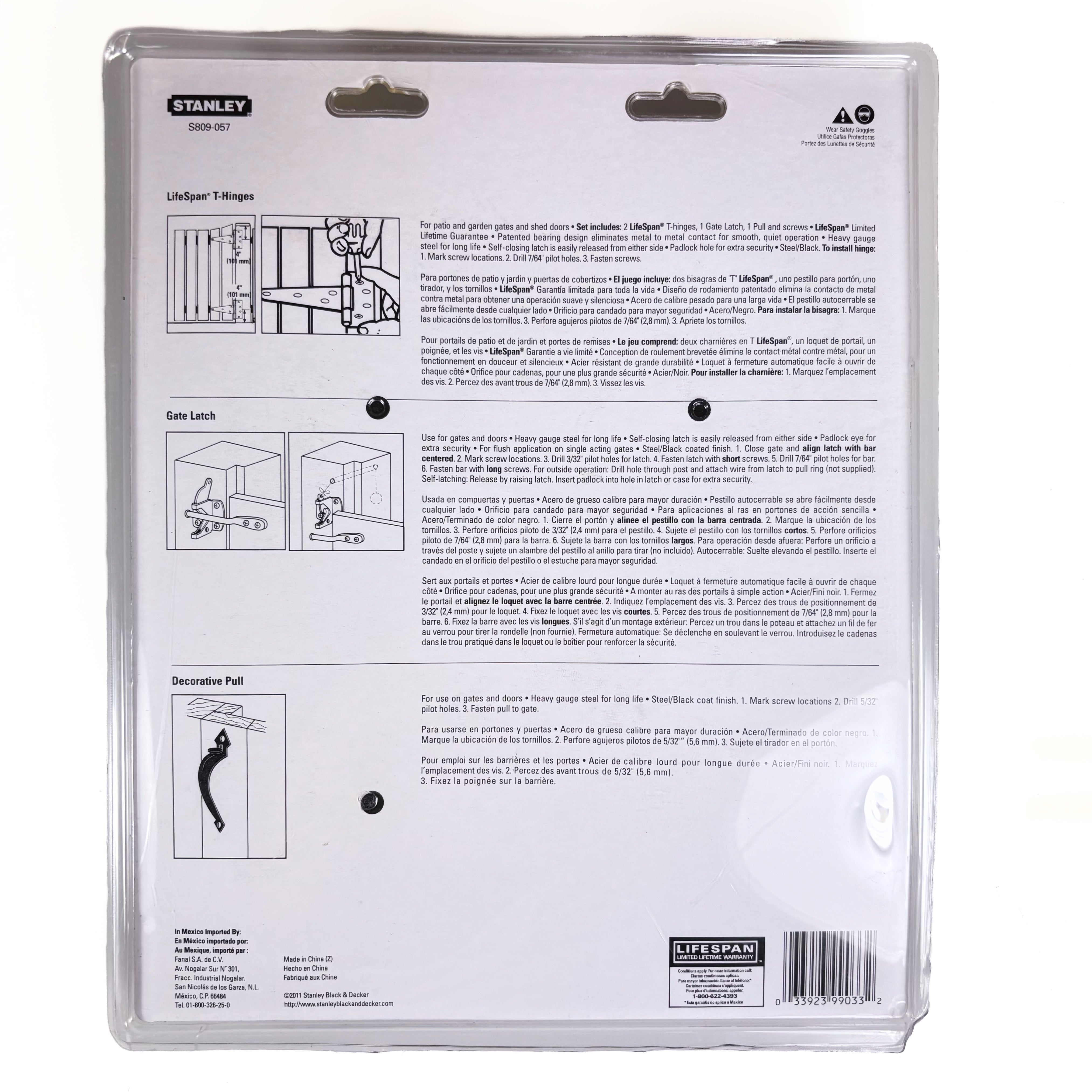 Contemporary Gate Kit 7 Inch Black