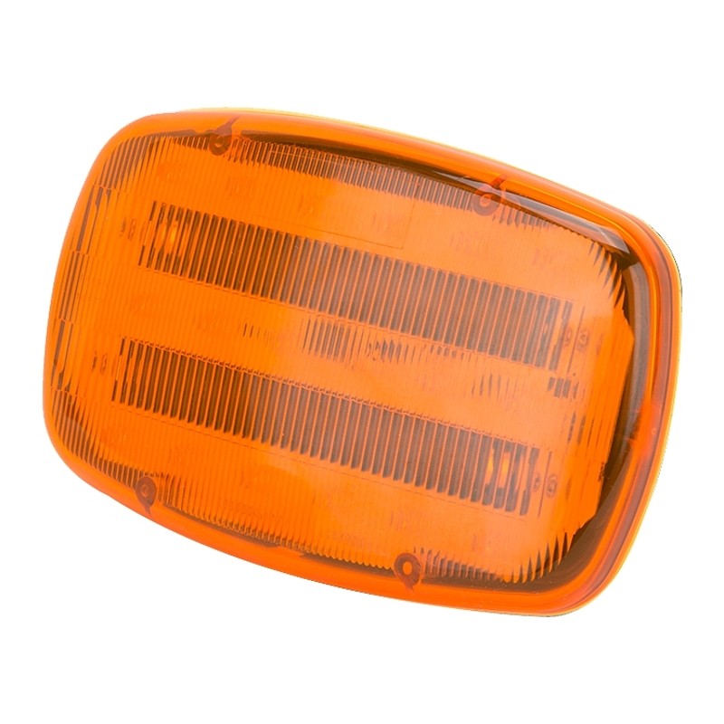 PowerZone 35705 LED Magnetic Emergency Light, Amber Reflector, ABS Reflector, 6-1/4 in W Reflector, 4 in H Reflector