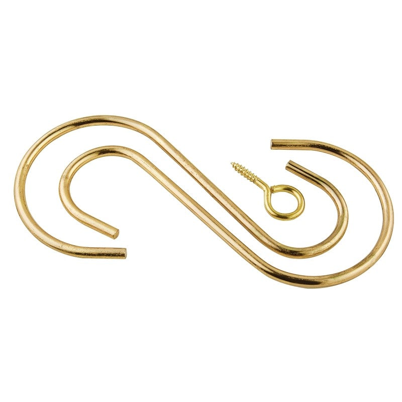 National Hardware V2665 Series N275-172 Extension Hook Kit, 6 in L, Steel, Brass