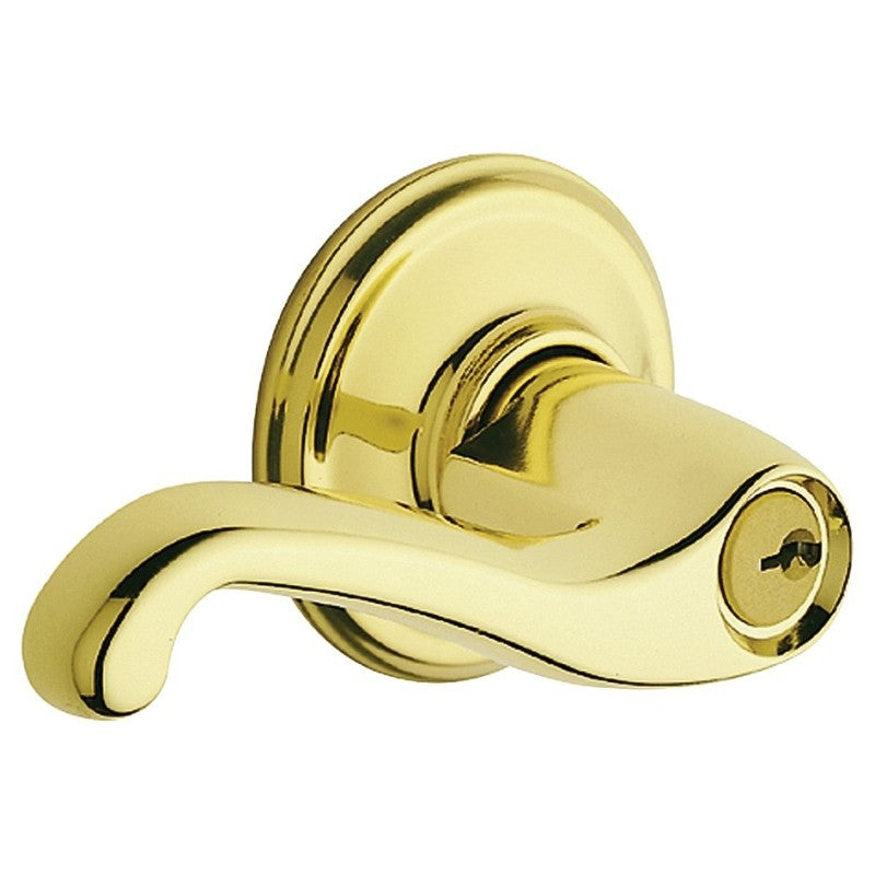 Schlage F Series F51A FLA 605 Entry Lever, Mechanical Lock, Bright Brass, Residential, Metal, 2 Grade (Pack of 4)