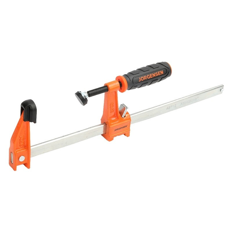 Pony 3712 Bar Clamp, 600 lb, 12 in Max Opening Size, 2-1/2 in D Throat, Steel Body