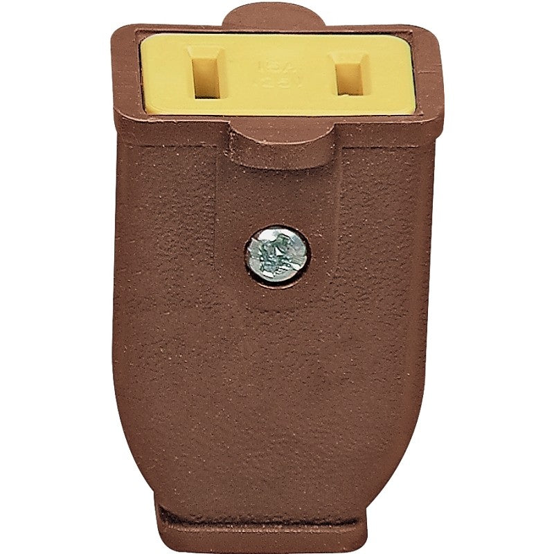 Eaton Wiring Devices SA155B Electrical Connector, Polarized, Spring Action, 21/64 in, 2-Pole, 15 A, 125 V, White