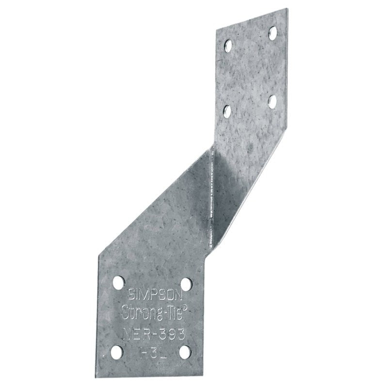 Simpson Strong-Tie H3 Hurricane Tie, 4-5/8 in L, 1-9/16 in W, Steel, Galvanized, Fastening Method: Nail (Pack of 100)