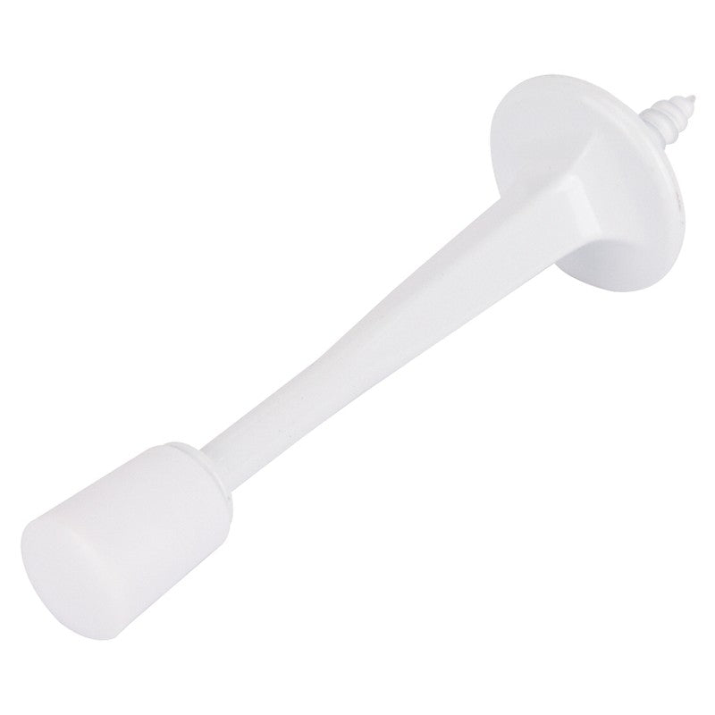 ProSource H20-Z028-PS Heavy-Duty Rigid Door Stop, 3-1/8 in Dia Base, 3-1/8 in Projection, Die-Cast Zinc & Plastic, White