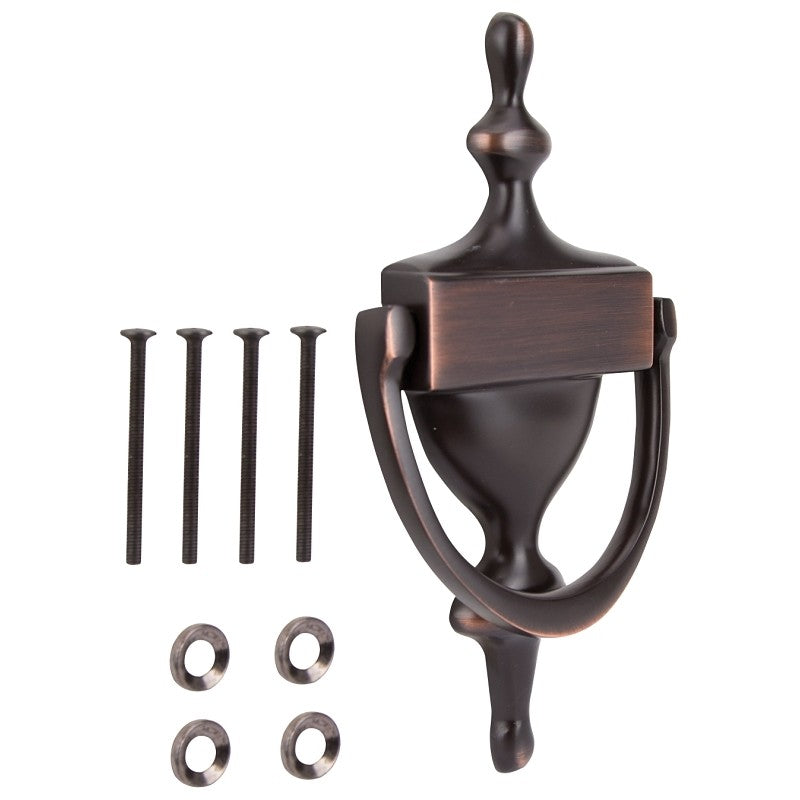 ProSource HR4004VB-PS Door Knocker, Brass, Venetian Bronze, 6-5/16 in Mounting Hole Center to Center