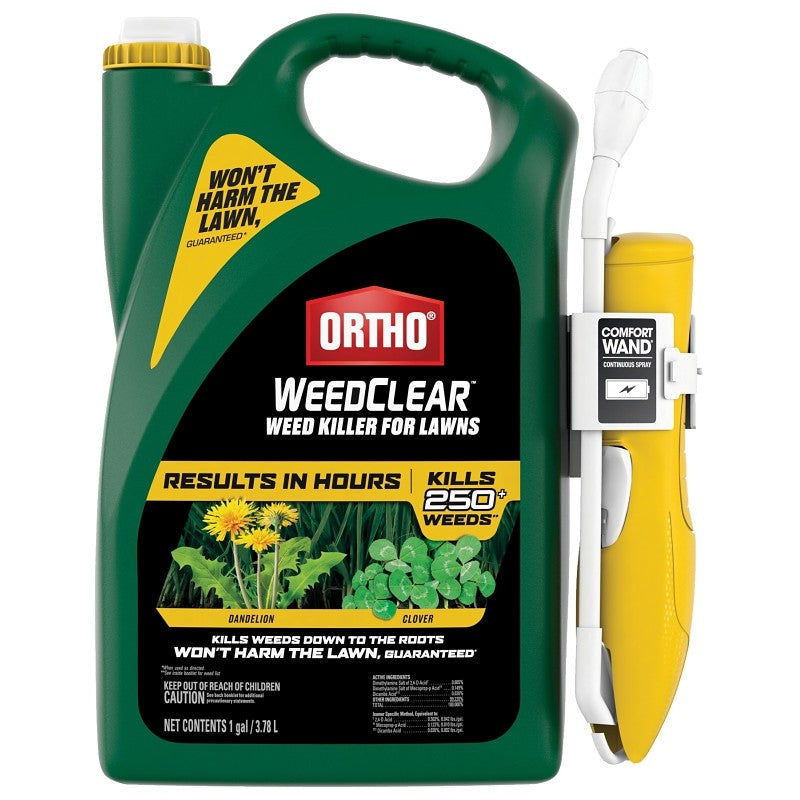 Ortho 0204510 Ready-to-Use Weed Killer, Liquid, Clear Yellow, Spray Application, 1 gal Bottle