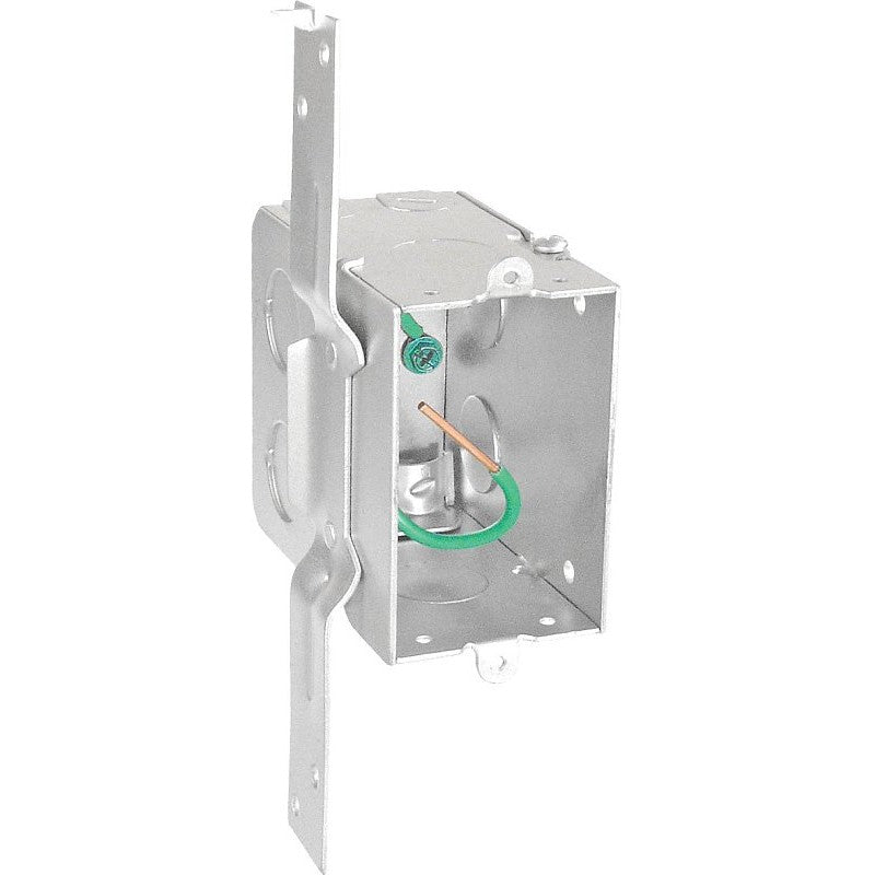Southwire G603-FR-UPC Switch Box, 1-Gang, 5-Knockout, 1/2 in Knockout, Steel, Silver, Galvanized