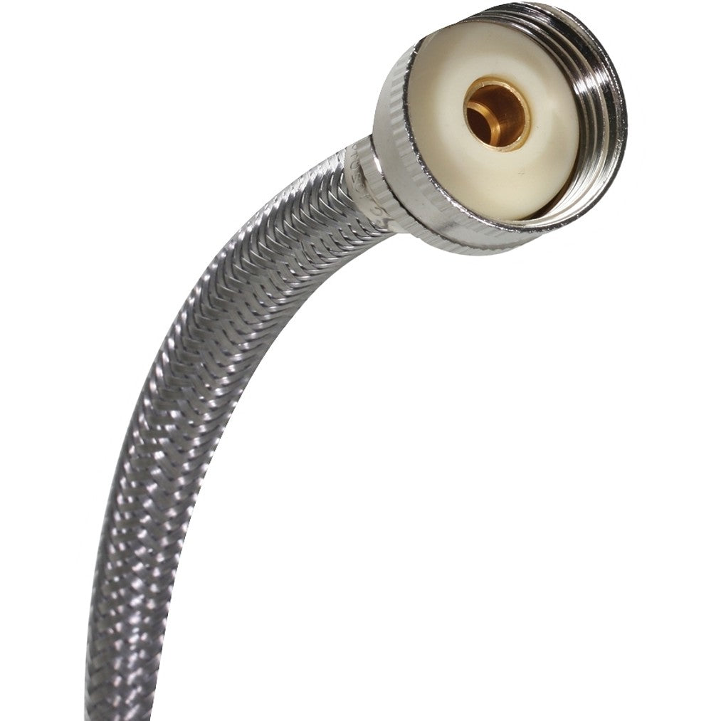 Fluidmaster 9WM72 Washing Machine Discharge Hose, 3/4 in ID, 72 in L, Female, Stainless Steel