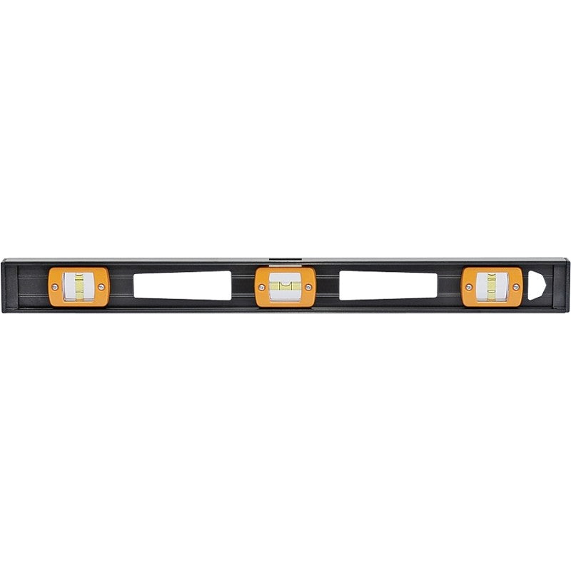 Johnson 3772 I-Beam Level, 72 in L, 5-Vial, 2-Hang Hole, Non-Magnetic, Aluminum, Black