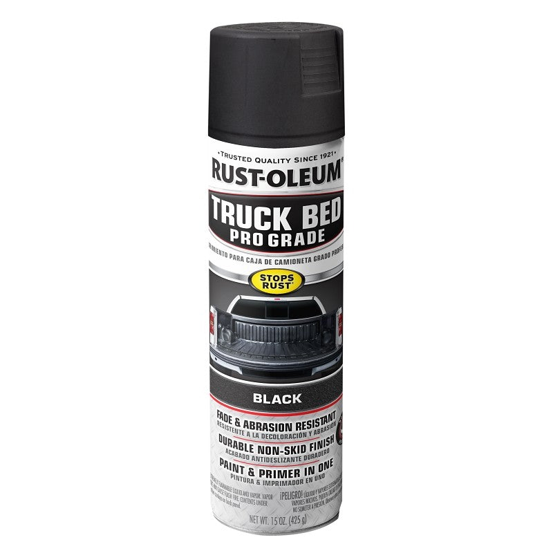 Rust-Oleum 272741 Truck Bed Spray Coating, Flat, Black, 15 oz, Can