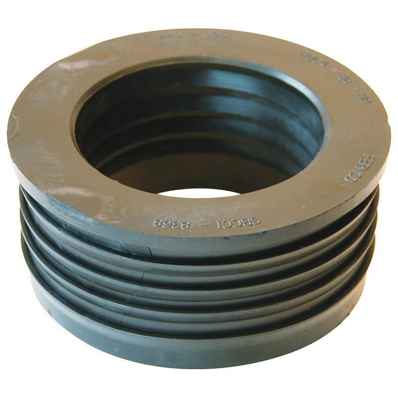 Fernco P44U-305 Donut, 4 x 3 in, SV x Hub, SCH 40 Schedule, 4.3 psi Pressure