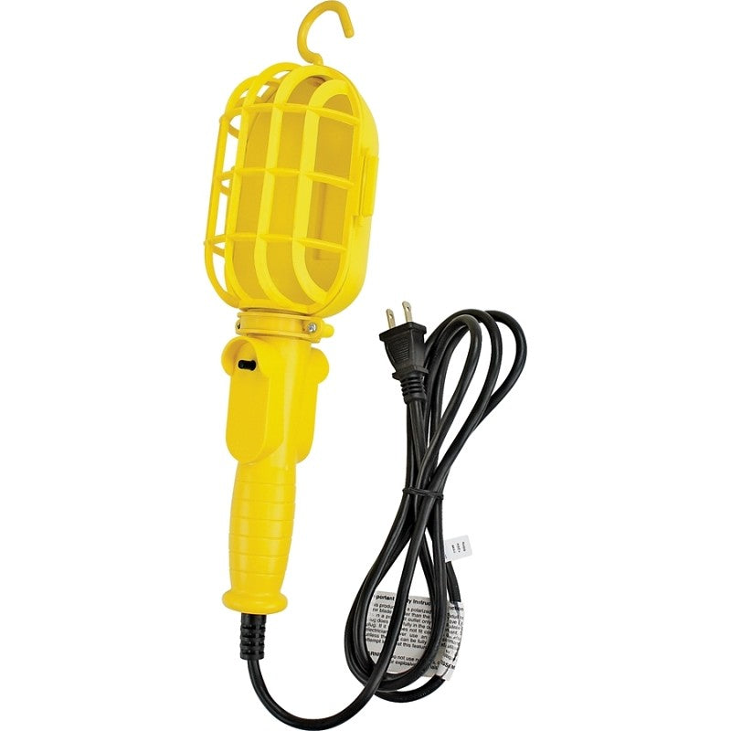 PowerZone ORTL098506 Work Light with Non-Metallic Guard, Incandescent Lamp, 6 ft L Cord, Yellow (Pack of 4)