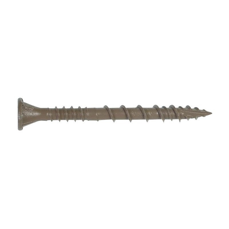 Simpson Strong-Tie Deck-Drive DSVT DSVT2R5LB Deck Screw, #8 Thread, 2 in L, Variable Thread, Ribbed Flat Head, 5 lb