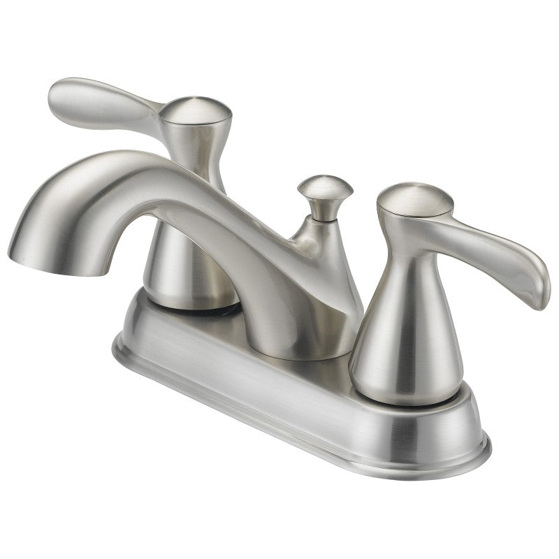 Boston Harbor F51B0010NP Lavatory Faucet, 1.2 gpm, 2-Handle, 3-Faucet Hole, Metal/Plastic, Brushed Nickel