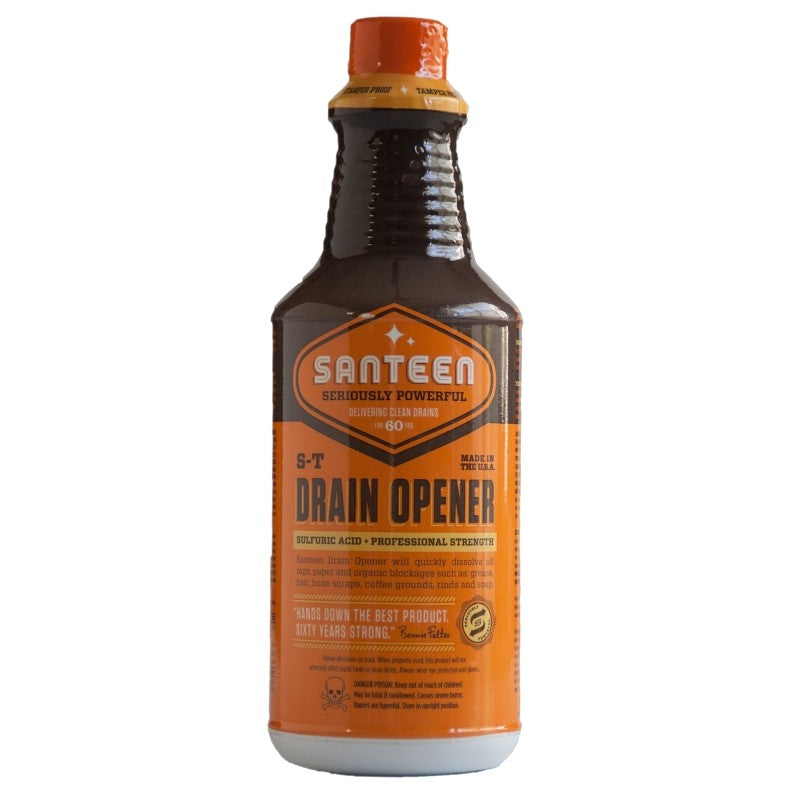 Santeen 200-6 Drain Opener, Liquid, Brown, Distinct, 32 oz (Pack of 6)