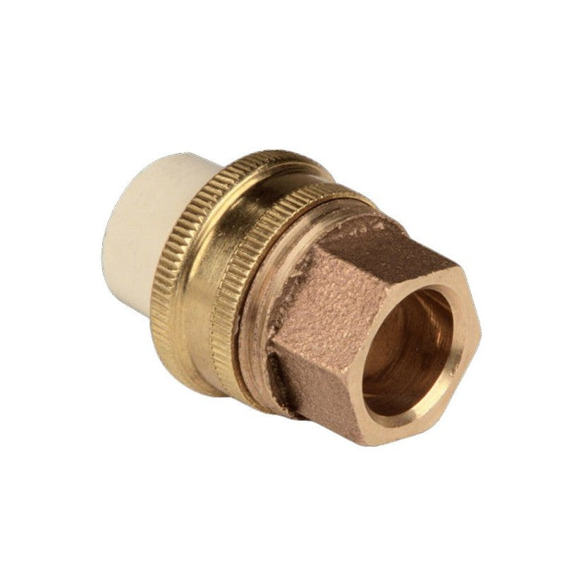 Nibco 4733-LF Series M25010L Pipe Union, 1/2 in, Slip x Solder, CPVC, Tan, SCH 40 Schedule