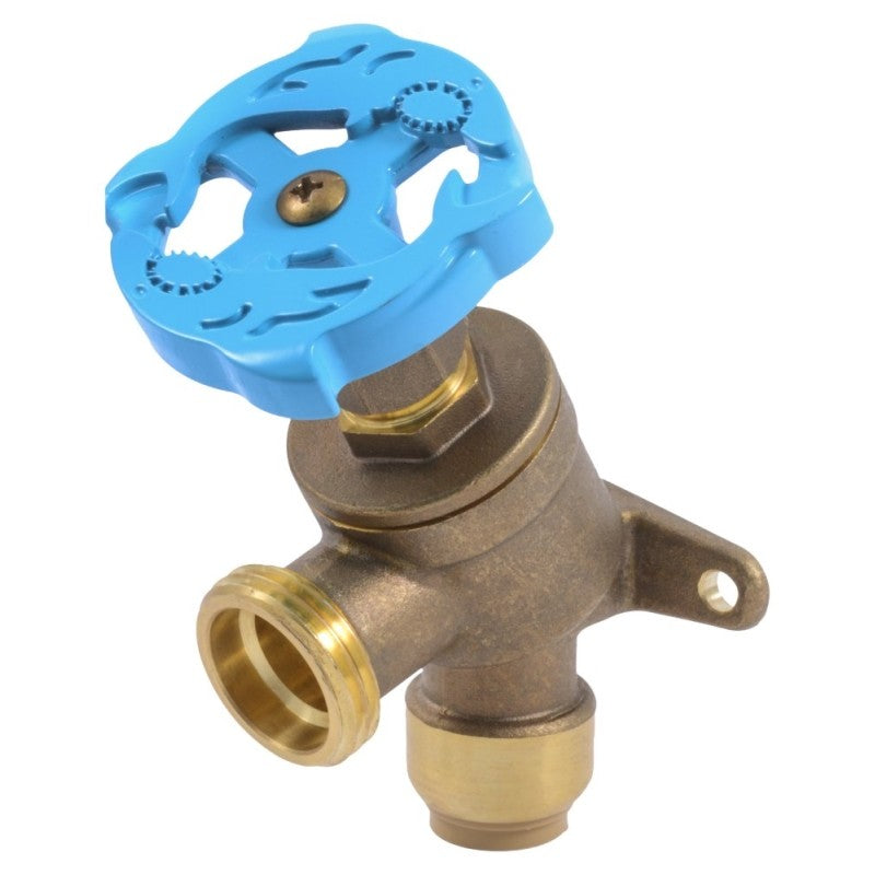 SharkBite 24622LF Garden Valve, 1/2 x 3/4 in Connection, Push-Fit x MHT