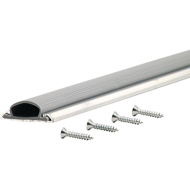 M-D 05512 Door Bottom, 36 in L, 1-1/4 in W, 7/16 in H, Aluminum