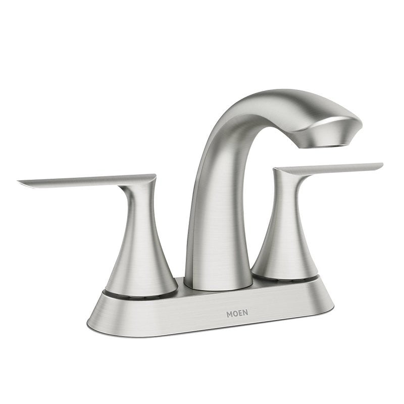 Moen Findlay Series 84515SRN Bathroom Faucet, 1.2 gpm, 2-Handle, 3-Faucet Hole, Metal/Plastic/Stainless Steel