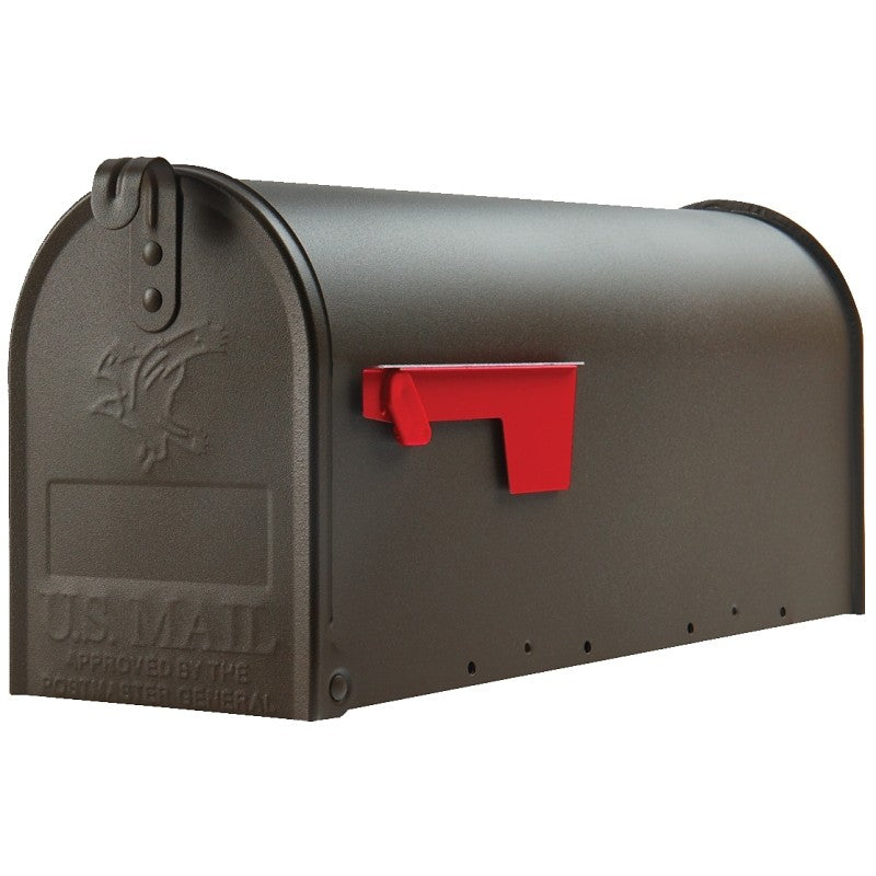 Gibraltar Mailboxes Elite Series E1100BZ0 Mailbox, 800 cu-in Capacity, Galvanized Steel, Bronze, 6.9 in W, 20.1 in D