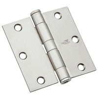 Commercial Door Hinge 3-1/2 Inch Square Corner Satin Chrome